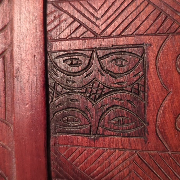 Handmade Wood Art, Handcarved Tribal Wood Sculpture - Picture 7 of 12